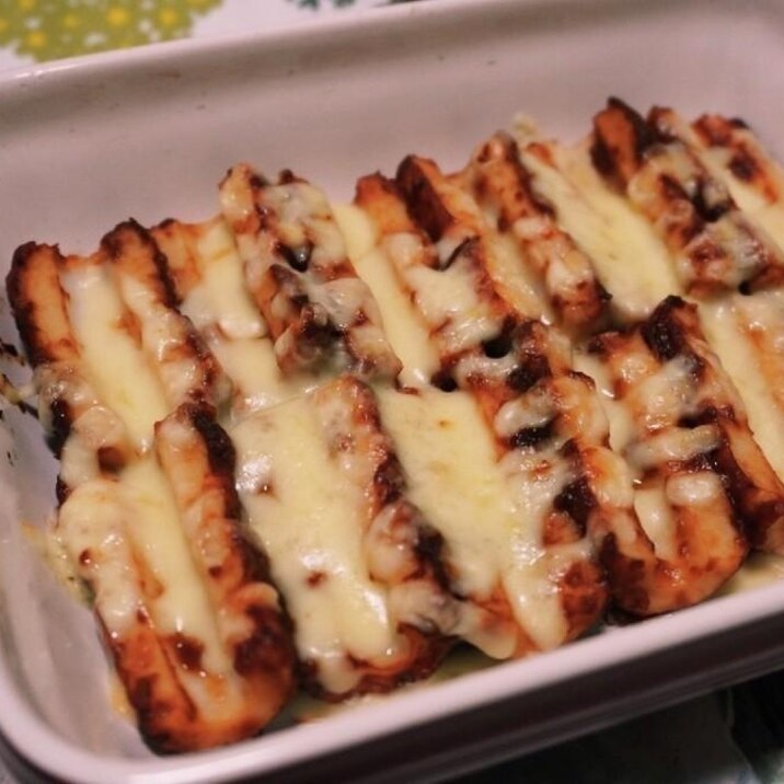 簡単お弁当おかず!ちくわの味噌チーズ